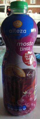 Mosto tinto (zumo de uva tinto) front packaging