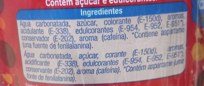 Cola ingredients label
