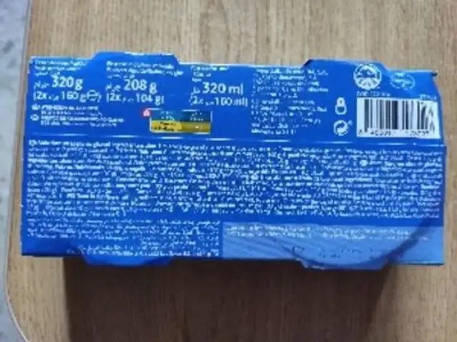Unknown nutrition facts table