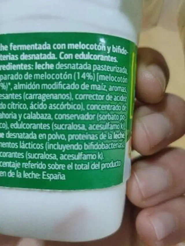 Unknown ingredients label