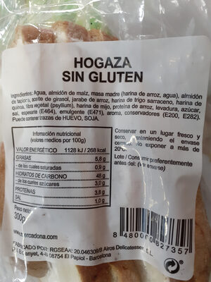 Hogaza sin gluten front packaging