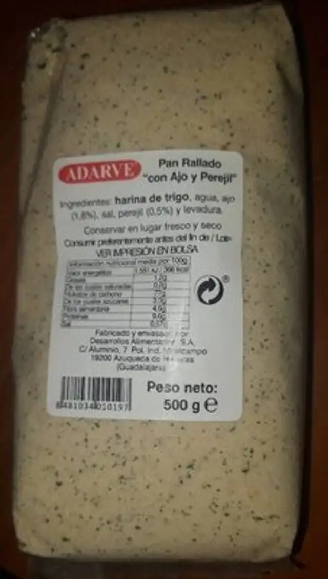 Pan Rallado con Ajo y Perejil
