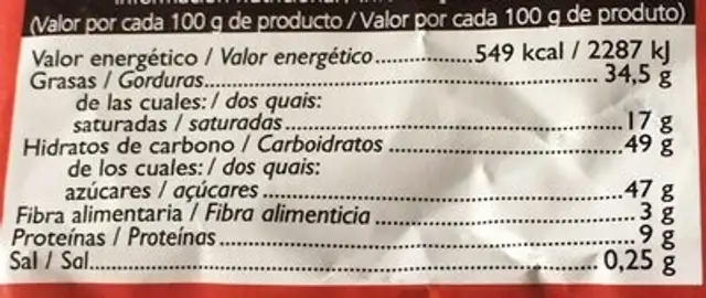 Chocolate con leche y almendras