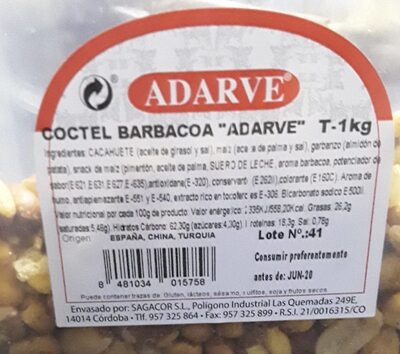 Coctel barbacoa (adarve ) nutrition facts table