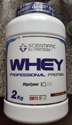 Professional Whey Protein Cookies Cream front packaging