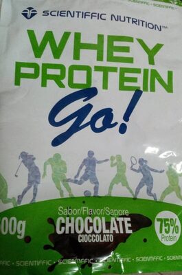 Whey protein go! chocolate front packaging