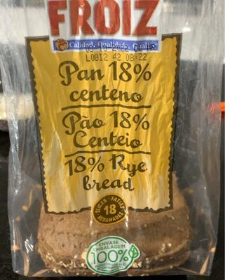 Pan de centeno 18% front packaging