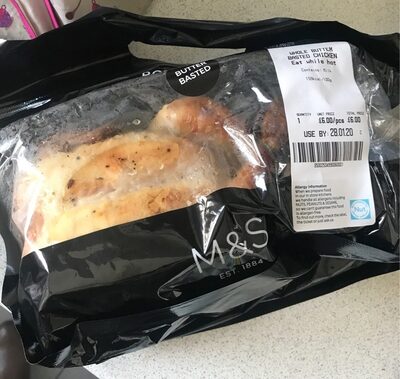 Whole butter bastes chicken