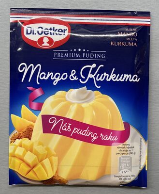 Pudink s mangem a kurkumou