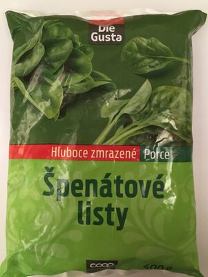 Špenátové listy Hluboce zmrazené porce