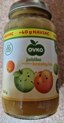 Dojčenská výživa jablková s broskyňami front packaging