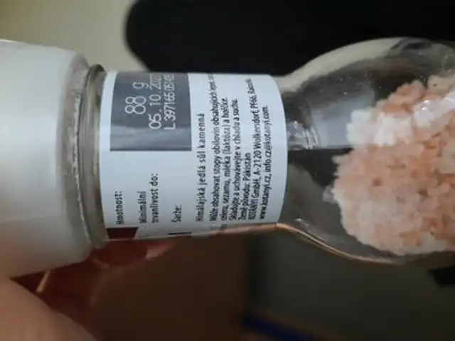 salt ingredients label