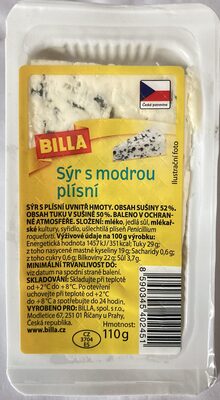 Sýr s modrou plísní front packaging