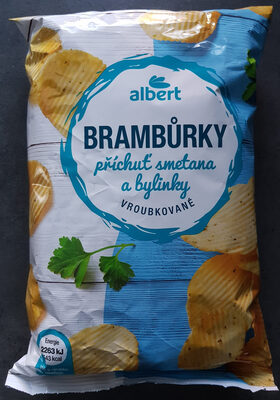 BRAMBŮRKY příchuť smetana a bylinky VROUBKOVANÉ front packaging