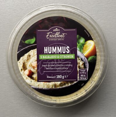 Hummus s bazalkou a citronem
