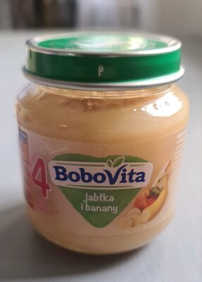 Jabłka i banana front packaging