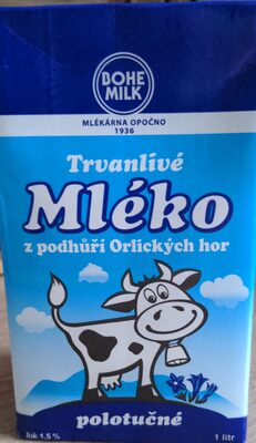 Trvanlivé mléko polotučné