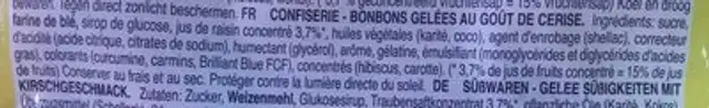 Rainbow pencil ingredients label