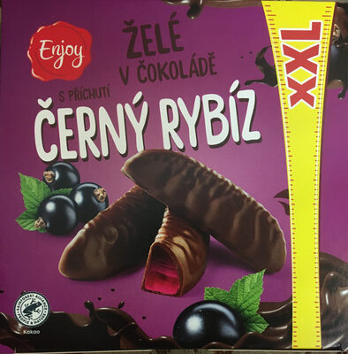 želé v čokoládě s příchutí černý rybíz
