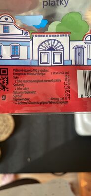 EIDAM 30% nutrition facts table