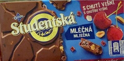 Studentská mléčná s chutí višní front packaging