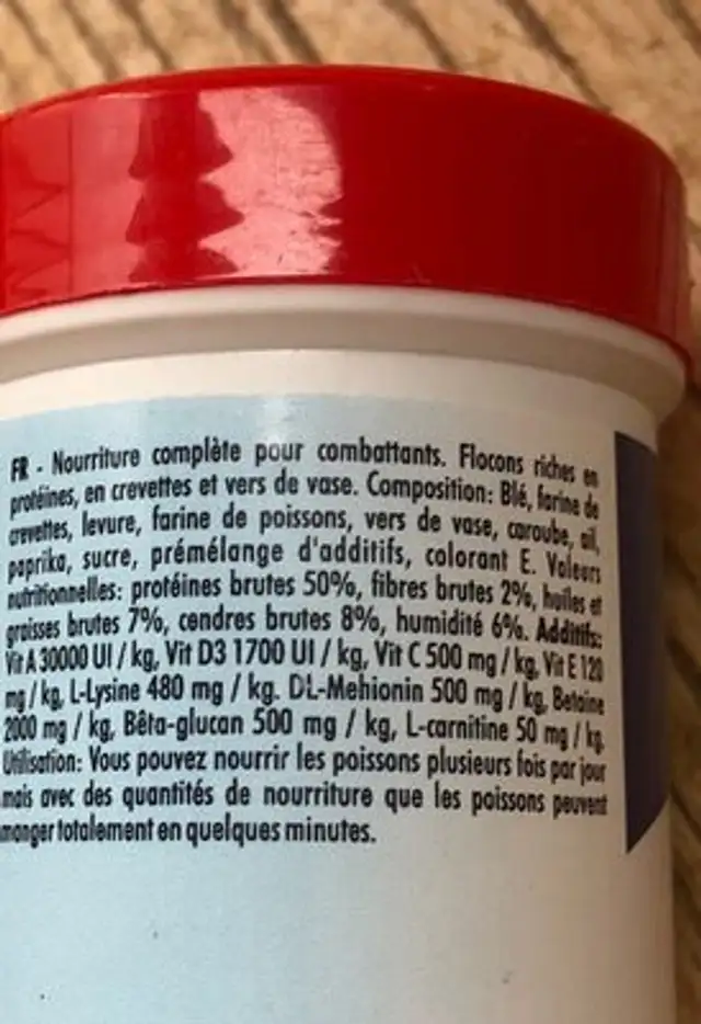 Bettz ingredients label