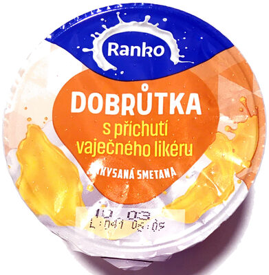 Dobrůtka s příchutí vaječného likéru front packaging