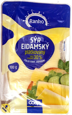 Sýr eidamský plátkovaný 30% front packaging