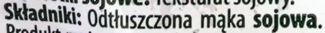 Sójové kostky ingredients label