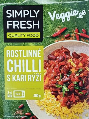 rostlinné chilli s kari rýží front packaging