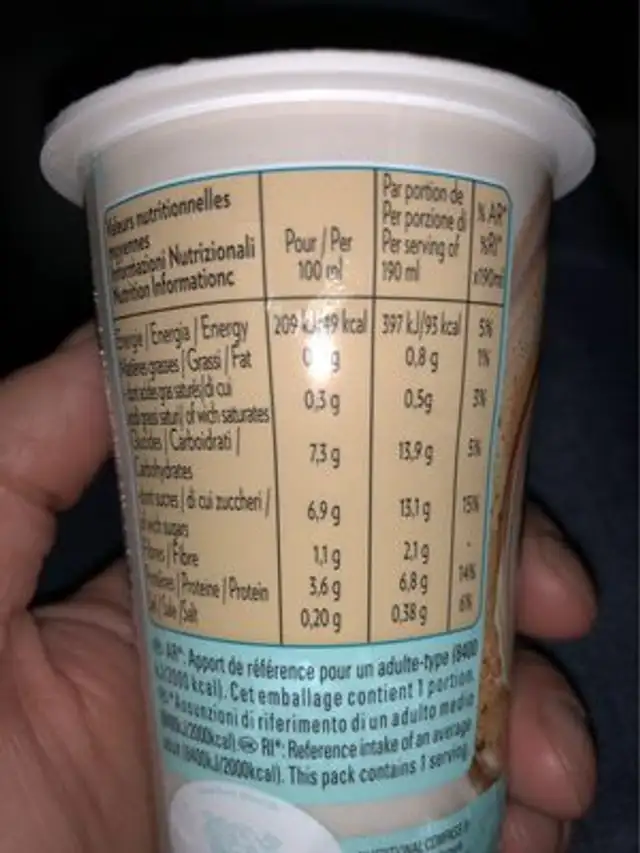 Nescafe Shakissimo , Light Skinny Latte nutrition facts table