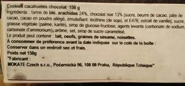 Alpino ingredients label