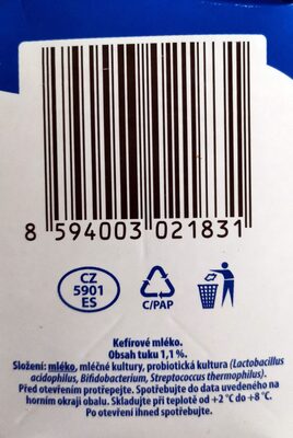 Kefírové mléko front packaging