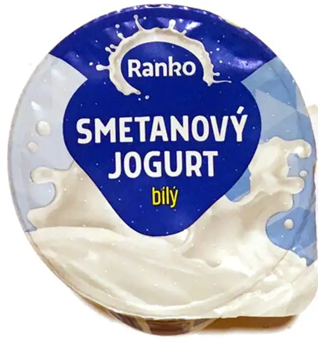 Smetanový jogurt bílý front packaging