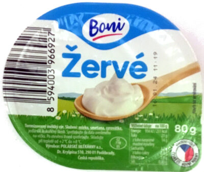Žervé front packaging