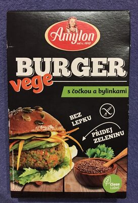 Vege burger s čočkou a bylinkami front packaging