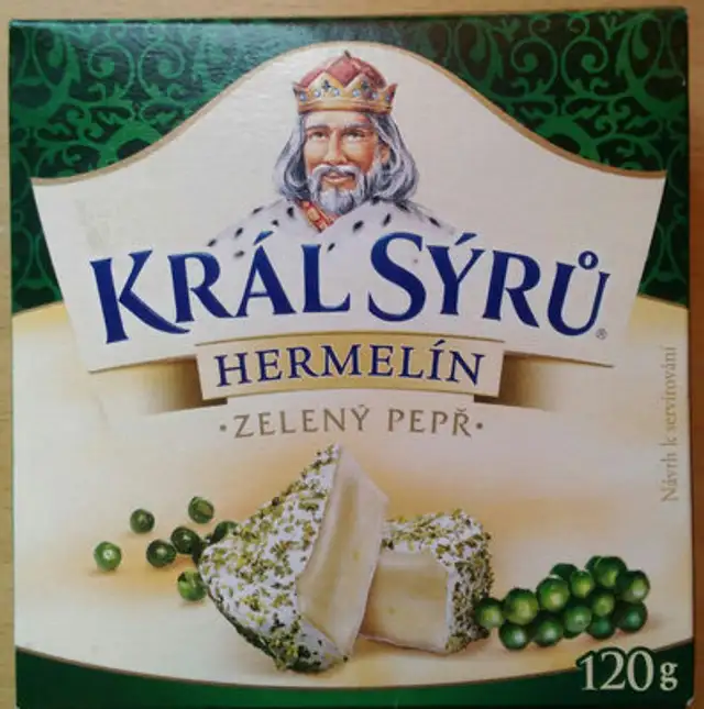 Hermelín Zelený pepř front packaging