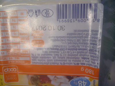 Balkánský ingredients label