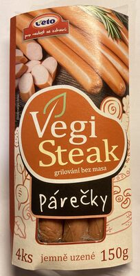 Vegi Steak párečky front packaging