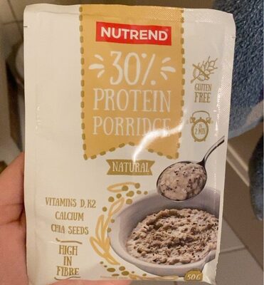Protein porridge front packaging