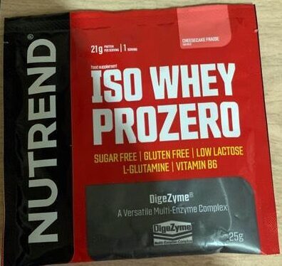 ISO whey prozero front packaging