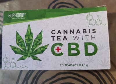 cannabis tea with cbd front packaging