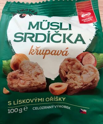 Müsli srdička křupavá s lískovými oříšky