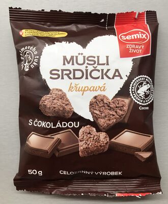 Müsli srdíčka s čokoládou