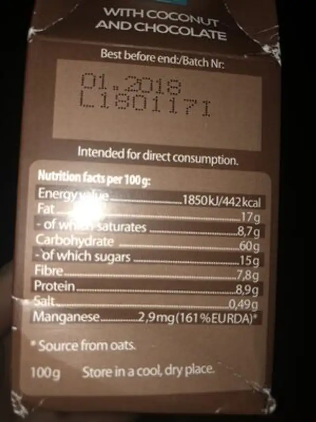 Little hearts ingredients label