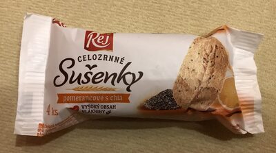 Celozrnné sušenky pomerančové s chia