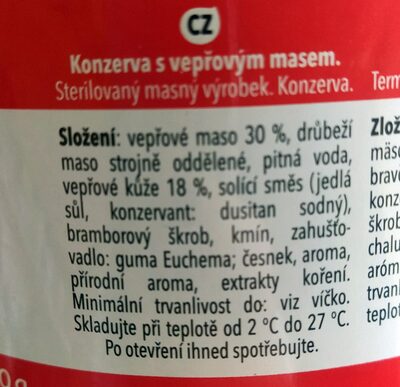 viva konzerva s vepřovým masem