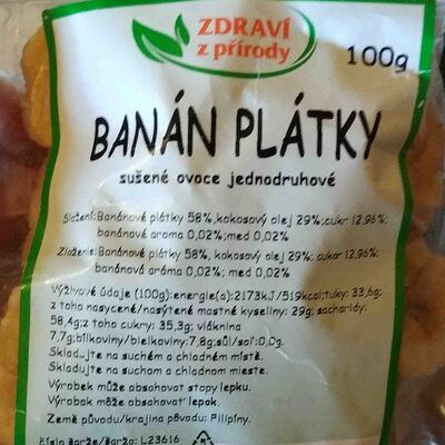 Banán plátky (banánové chipsy)