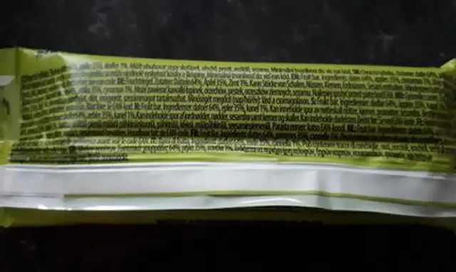 Baton Daktylowy Bezglutenowy Jab?ko / Cynamon 50g raw Energy ingredients label