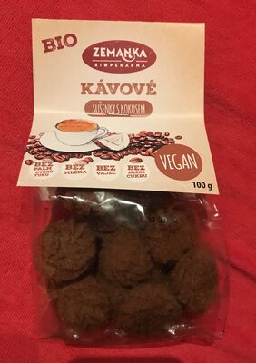 Kávové sušenky s kokosem